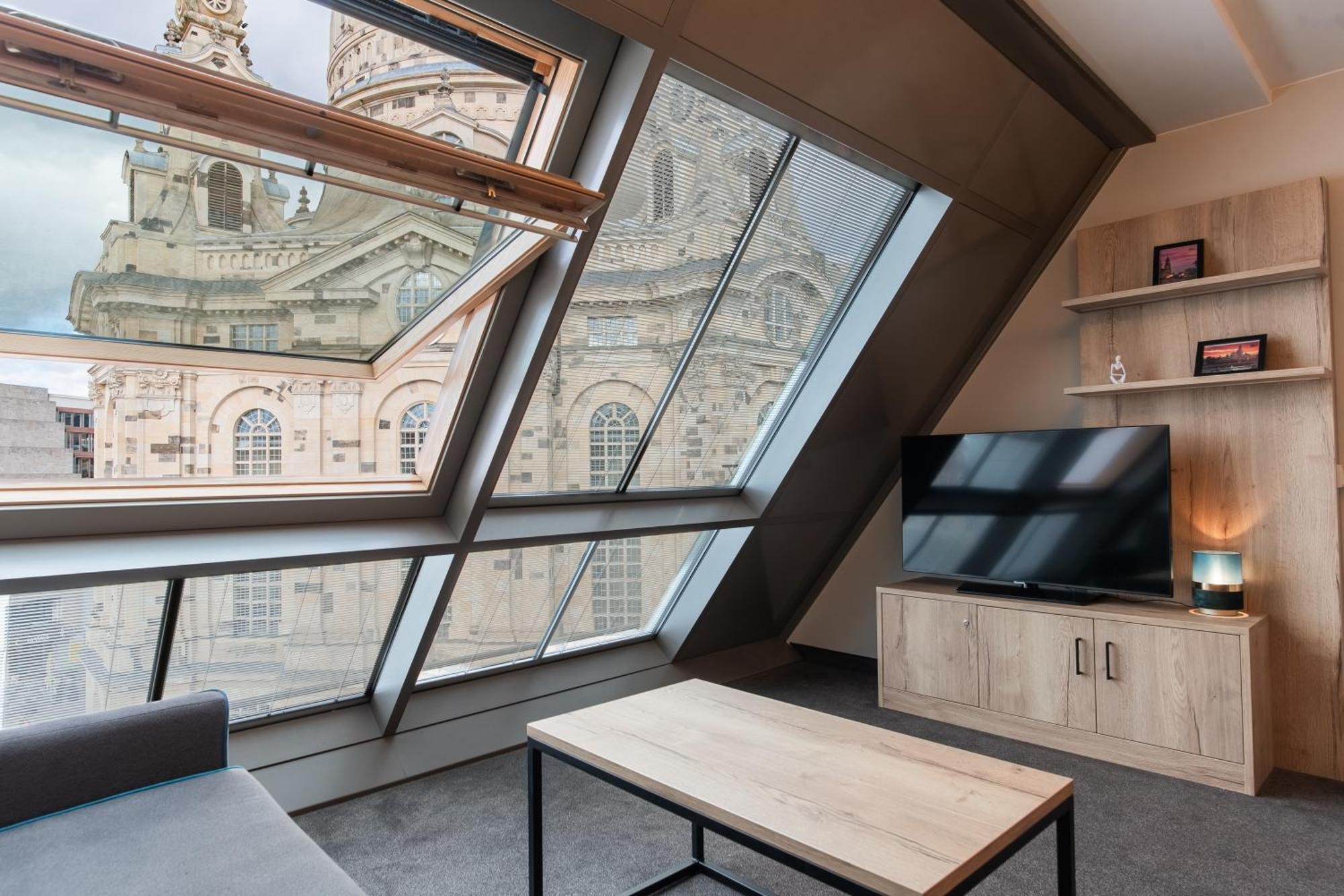 Familienapartment Mit Panoramablick Zur Frauenkirche ドレスデン エクステリア 写真